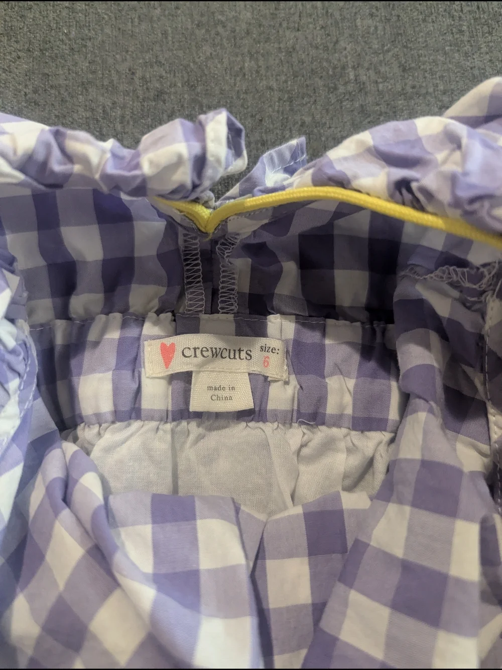 Crewcuts Lavender Gingham Ruffle Sundress